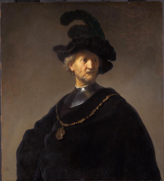 REMBRANDT Harmenszoon van Rijn Old man with gorget and black cap (mk33) France oil painting art